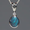 Silver and Green Opal Pendant 