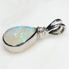Natural Australian Boulder Opal and Diamond Silver Pendant with Silver Chain Code -SD13