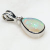Natural Australian Boulder Opal and Diamond Silver Pendant with Silver Chain Code -SD13