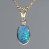 Green Opal Pendant 18k Gold