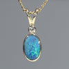 18k Gold and Diamond Opal Pendant