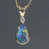 Birthstone Opal Necklace 18k Gold