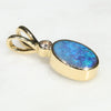 Natural Australian Boulder Opal and Diamond 18k Gold Pendant Code -GPA139
