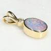 Natural Australian Boulder Opal and Diamond 18k Gold Pendant Code -GPA134