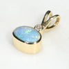 Natural Australian Boulder Opal and Diamond 18k Gold Pendant Code -GPA138