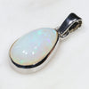 Natural Australian White Opal  Silver Pendant with Silver Chain
