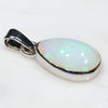 Natural Australian White Opal  Silver Pendant with Silver Chain