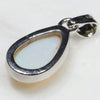 Natural Australian White Opal  Silver Pendant with Silver Chain