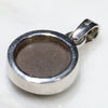 Silver Solid Opal Pendant Rear View