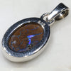 Silver Solid Opal Pendant Rear View