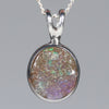 Earthy Rich Ironstone with Flicker of Green and Purple Opal Colour