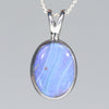 Natural Australian Boulder Opal Silver Pendant