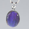 Natural Australian Boulder Opal Silver Pendant