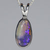 Natural Australian Boulder Opal  Silver Pendant with Silver Chain Code -SPA259