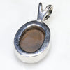 Silver Solid Opal Pendant Rear View