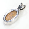 Silver Solid Opal Pendant Rear View