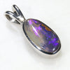 Natural Australian Boulder Opal  Silver Pendant with Silver Chain Code -SPA259