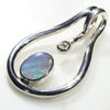 Sterling Silver-Solid Opal-Natural Diamond