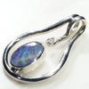 Silver Opal Pendant Side View