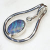 Sterling Silver - Solid Boulder Opal - Natural Diamond