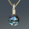 Australian Matrix Opal gold and diamond Pendant