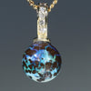 Australian Boulder Opal Matrix and Diamond  Gold Pendant Code -GB8
