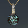10k Gold Opal Matrix and Diamond Pendant
