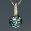 Opal matrix gold pendant