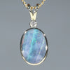 Australian Boulder Opal and Diamond Gold Pendant Code -GPA150 NSW