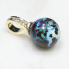 Australian Boulder Opal Matrix and Diamond  Gold Pendant Code -GB8