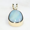 Natural  Australian Boulder  Opal  and Diamond Gold Pendant Code -GPA152