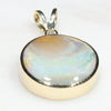 Natural  Australian Boulder  Opal  and Diamond Gold Pendant (12mm x 12mm) Code -GPA145