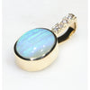 Caribbean Blue Opal Pendant Side View 