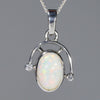 Elegant Sterling Silver Opal Pendant Design