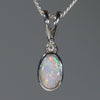 Simple Sterling Silver and Diamond Pendant Design