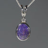 Natural Australian Boulder Opal and Diamond Pendant