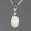 Natural Australian Boulder Opal and Diamond Silver Pendant with Silver Chain Code -SD23