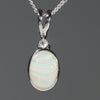 Natural Australian Boulder Opal and Diamond Silver Pendant with Silver Chain Code -SD23