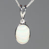 Natural Australian Boulder Opal and Diamond Silver Pendant with Silver Chain Code -SD23