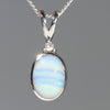Natural Australian Boulder Opal and Diamond Silver Pendant with Silver Chain Code -SD26