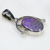 Silver Opal Pendant Side View