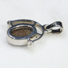 Silver Solid Opal Pendant Rear View