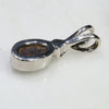 Natural Australian Boulder Opal and Diamond Silver Pendant with Silver Chain Code -SD12