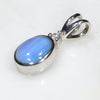 Natural Australian Boulder Opal and Diamond Silver Pendant with Silver Chain Code -SD09