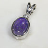 Natural Australian Boulder Opal and Diamond Silver Pendant with Silver Chain Code -SD14