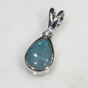 Natural Australian Boulder Opal and Diamond Silver Pendant with Silver Chain Code -SD20