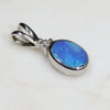Natural Australian Boulder Opal and Diamond Silver Pendant with Silver Chain Code -SD37