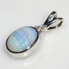 Natural Australian Boulder Opal and Diamond Silver Pendant with Silver Chain Code -SD26