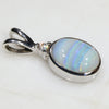 Natural Australian Boulder Opal and Diamond Silver Pendant with Silver Chain Code -SD26