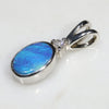 Simple Silver Pendant Design-Opal-Diamond